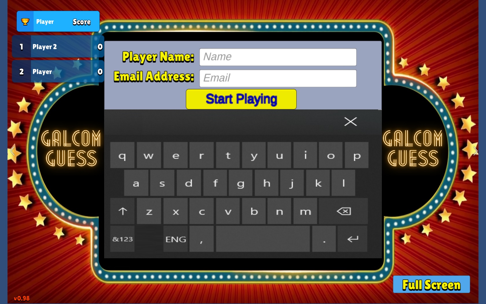 Sign-in screen